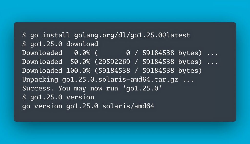 Go language 1.25