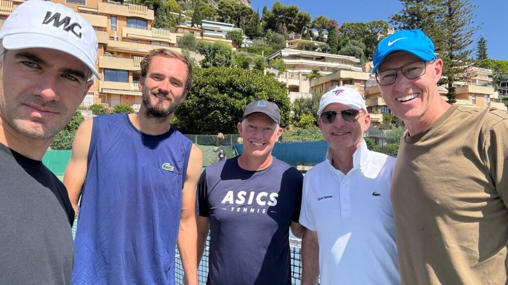 Daniil Medvedev practice Monte Carlo