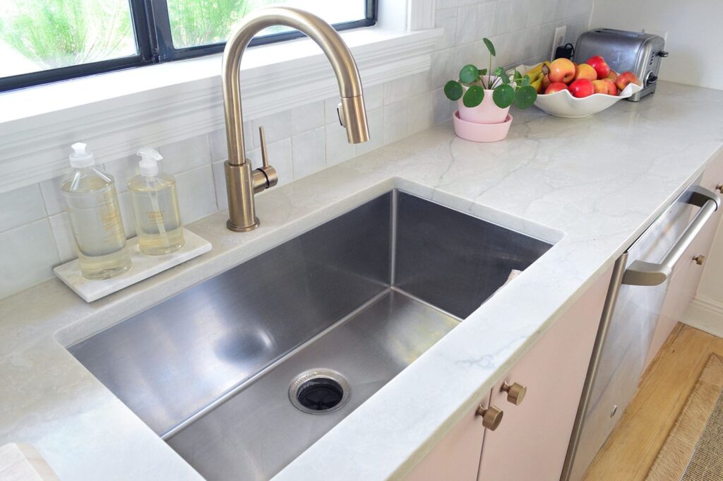 clean stainless steel sink