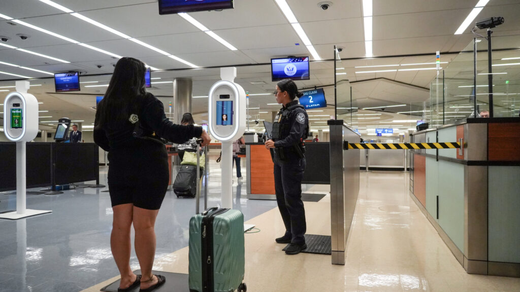 biometric airport corridor