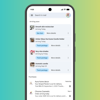 Gmail package tracking