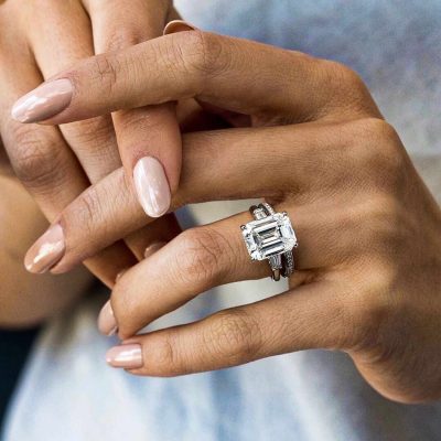 Asscher-cut diamond ring