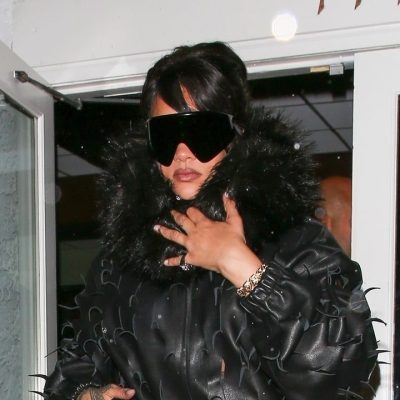 Rihanna rainy day outfit