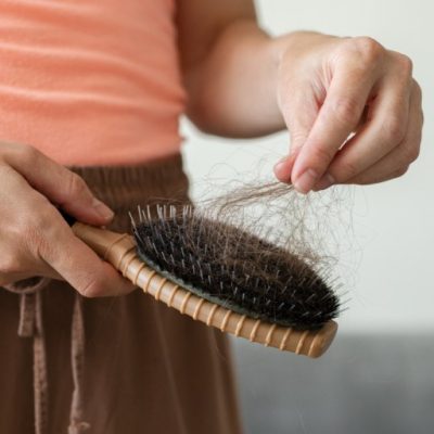 clean hairbrush